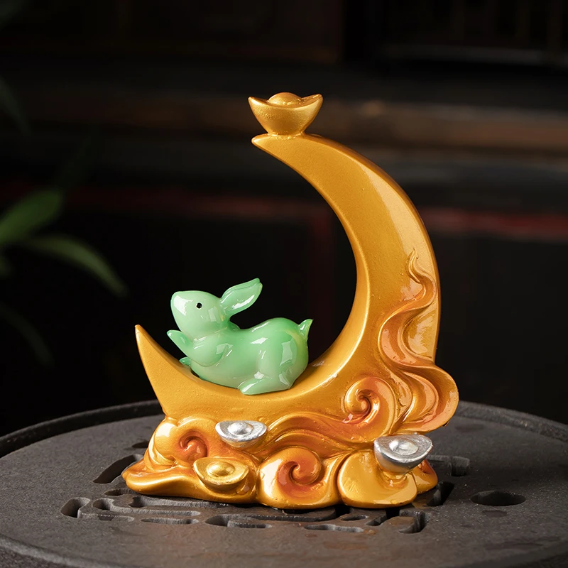 十二生肖兔子茶宠变色茶具摆件精品可养茶桌茶盘宠物兔年茶玩摆设