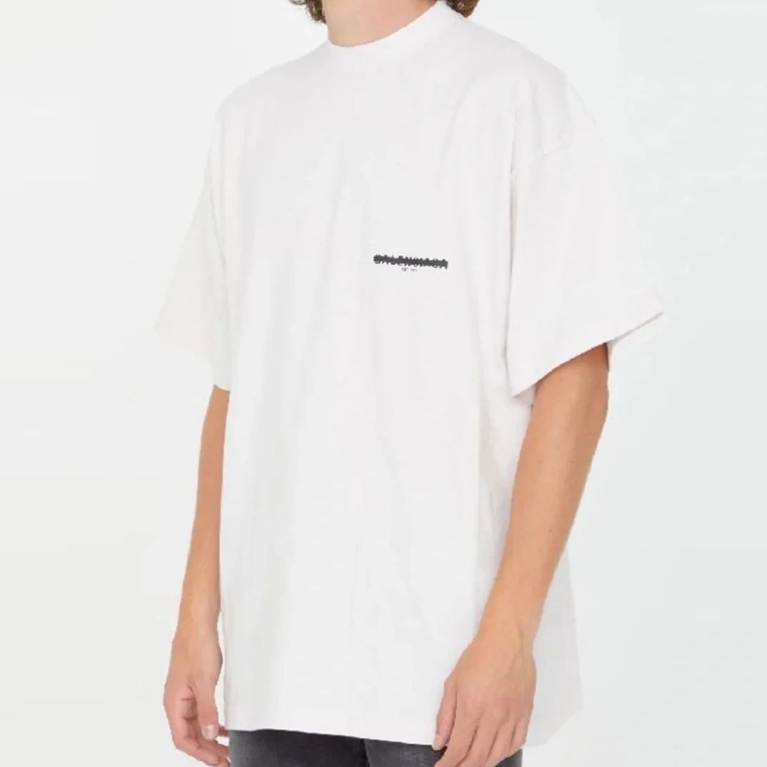 带吊牌未使用Balenciaga/巴黎世家删除线短袖 L码 os版型  00284