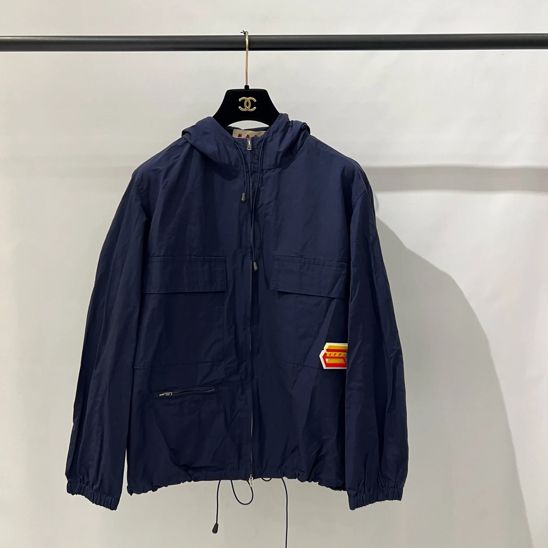 99新 MARNI藏青色风衣夹克 36码