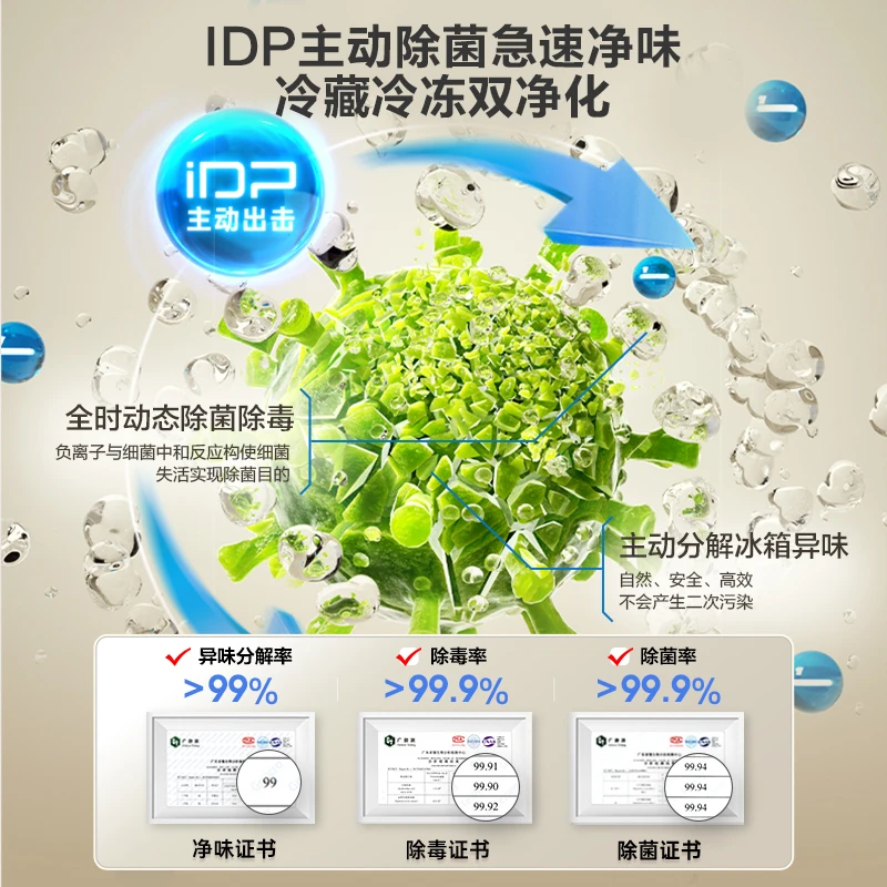 【政府补贴20%】容声516升双净双系统白十字对开四门冰箱电冰箱多门