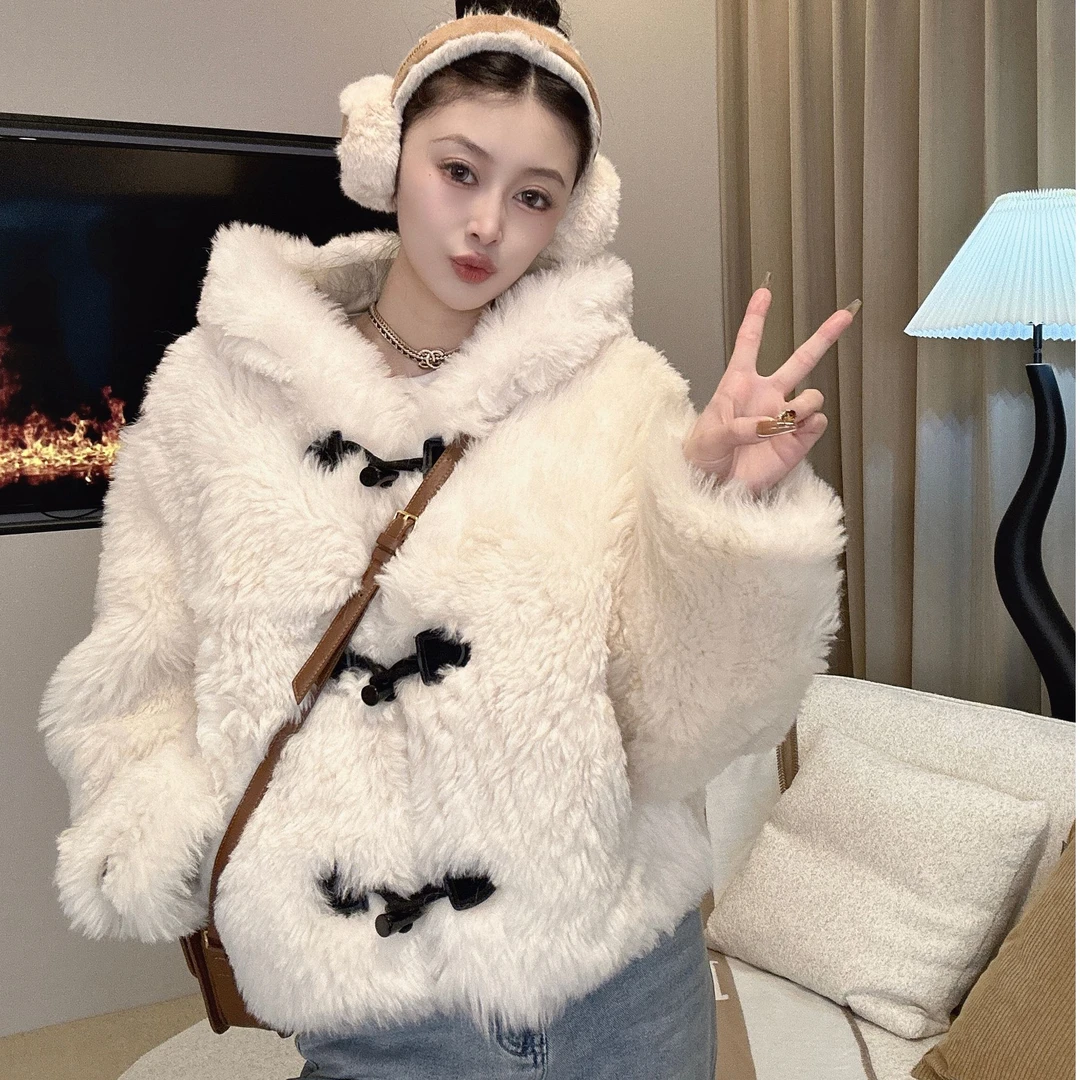 【嘻嘻里】XXL CLOTHES“么么日记“托斯卡纳羊毛羊皮一体时尚网红