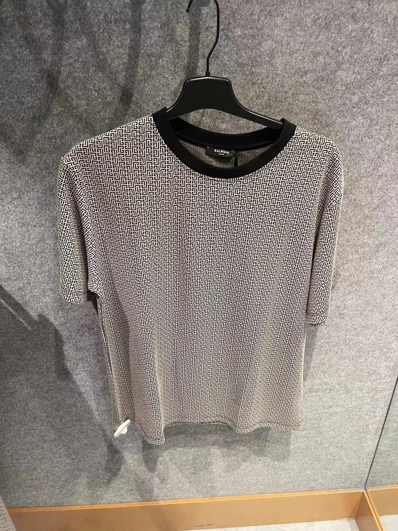 全新未使用 BALMAIN/巴尔曼 经典捞花纹短袖
