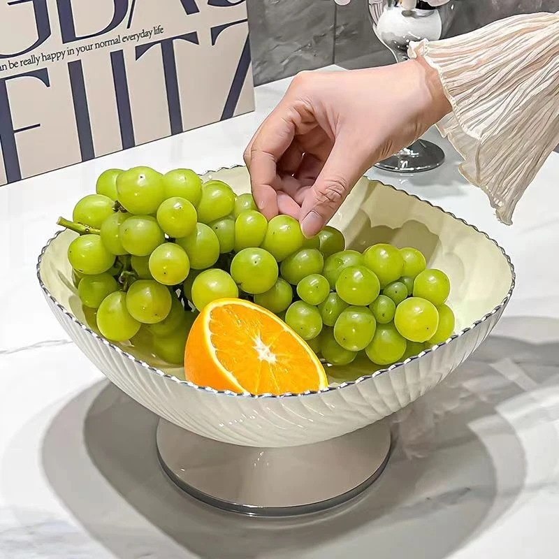 简约家用2024新款高端上档次客厅水果盘零食干果糖果轻奢瓜子果盘