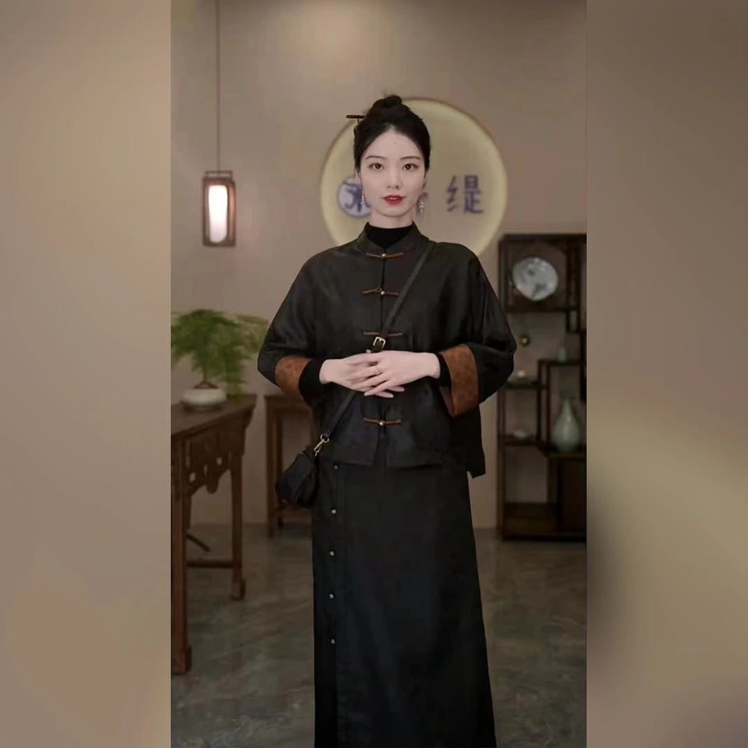 序缇『水龙吟慢』2023秋冬新款新中式复古国风桑蚕丝上衣H47-274