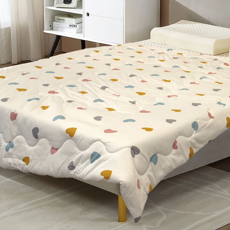 【即发集团】爱心被天竺棉莫代尔单人四季被春秋被加厚冬被150*200