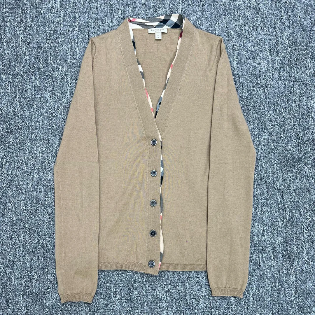 Burberry/博柏利/xs码/格纹花边羊毛衬衫/98新/编码00025/10934