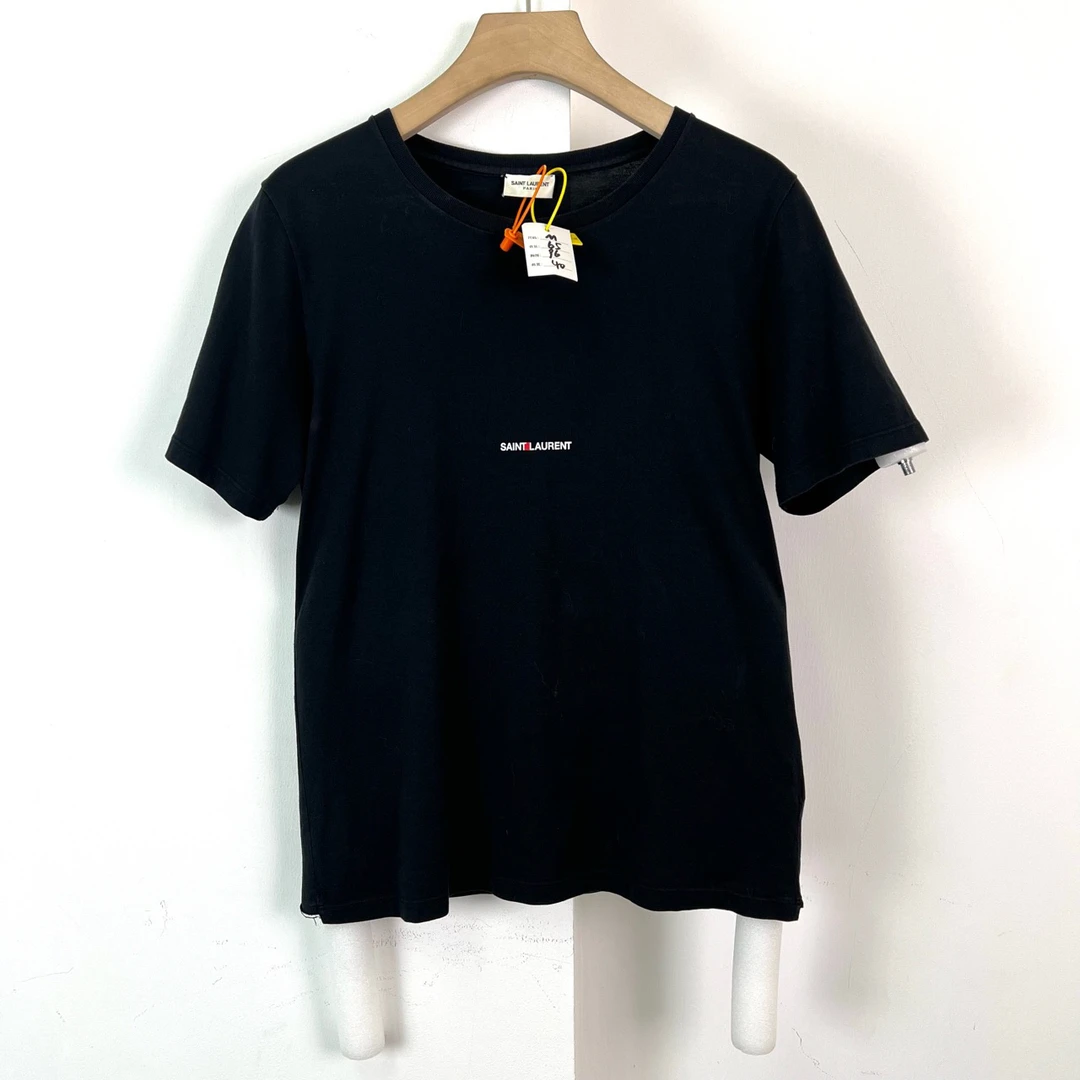 Saint Laurent/圣罗兰/m码/ slp经典小logo印花短袖/95新5992