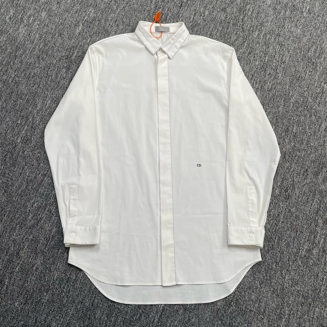 Dior/迪奥/39码/白色CD刺绣衬衫/97新/编码11347