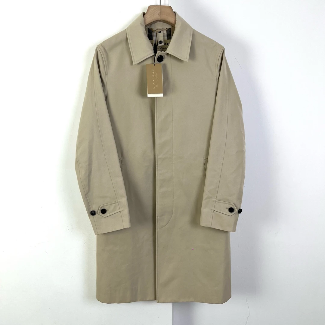 Burberry/博柏利/44码/米白色内里格纹风衣/全新带吊/编码11498