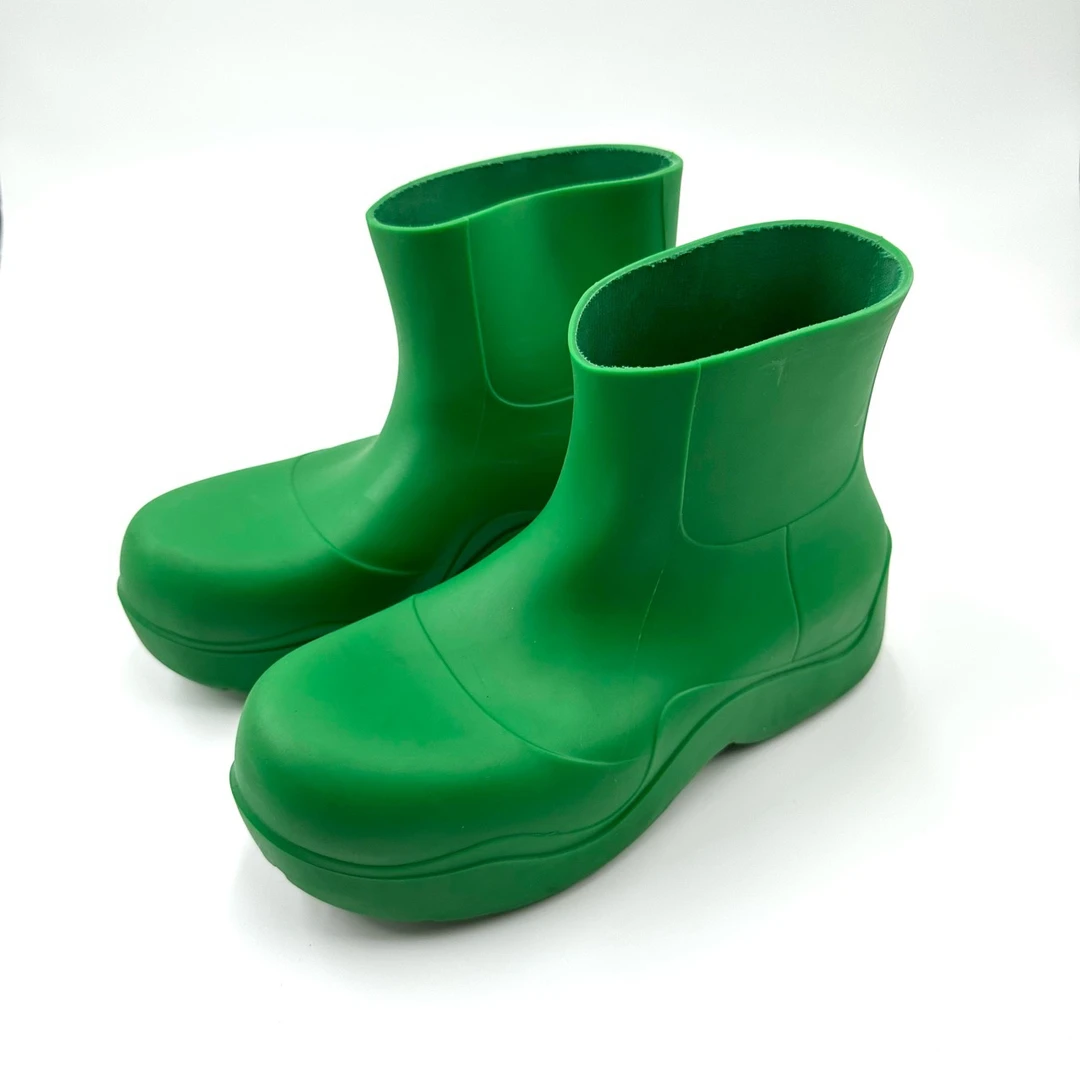 Bottega Veneta/葆蝶家/37码/绿色短筒雨靴/95新/鞋盒瑕疵编10509