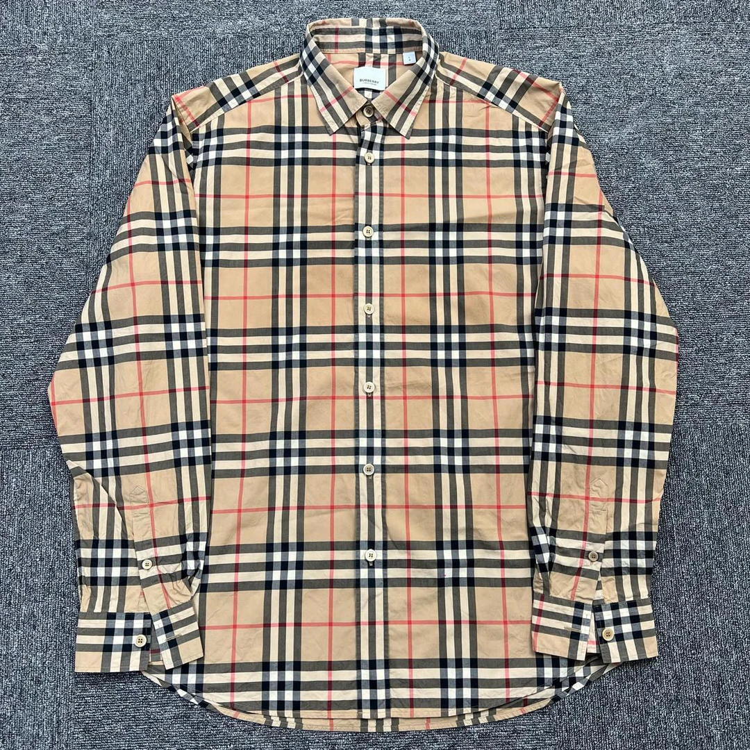 Burberry/博柏利/L码/经典格纹衬衫/95新/如图/编码10731