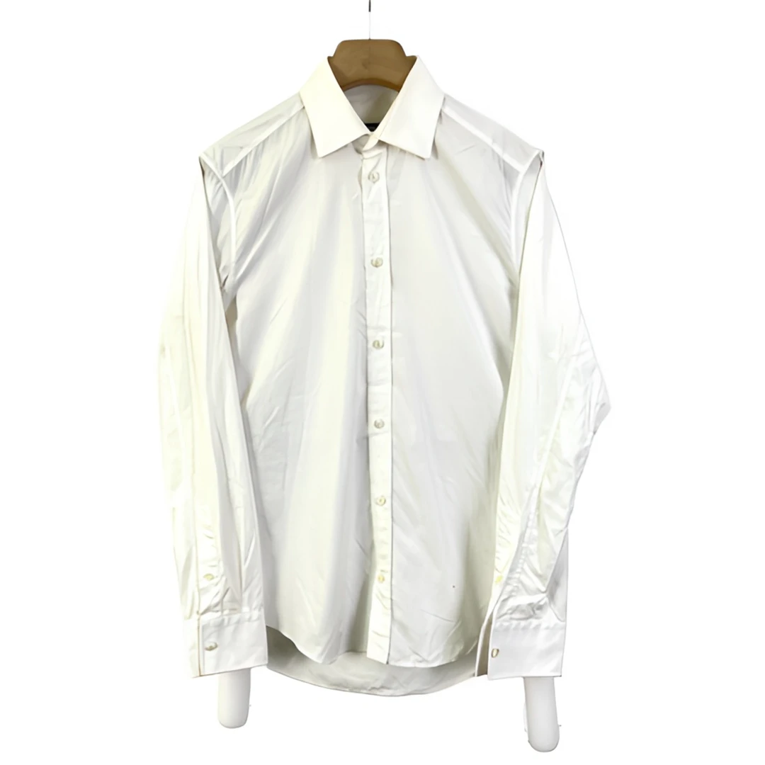 Balenciaga/巴黎世家/38码/袖口刺绣logo衬衫/95新/泛黄/11134