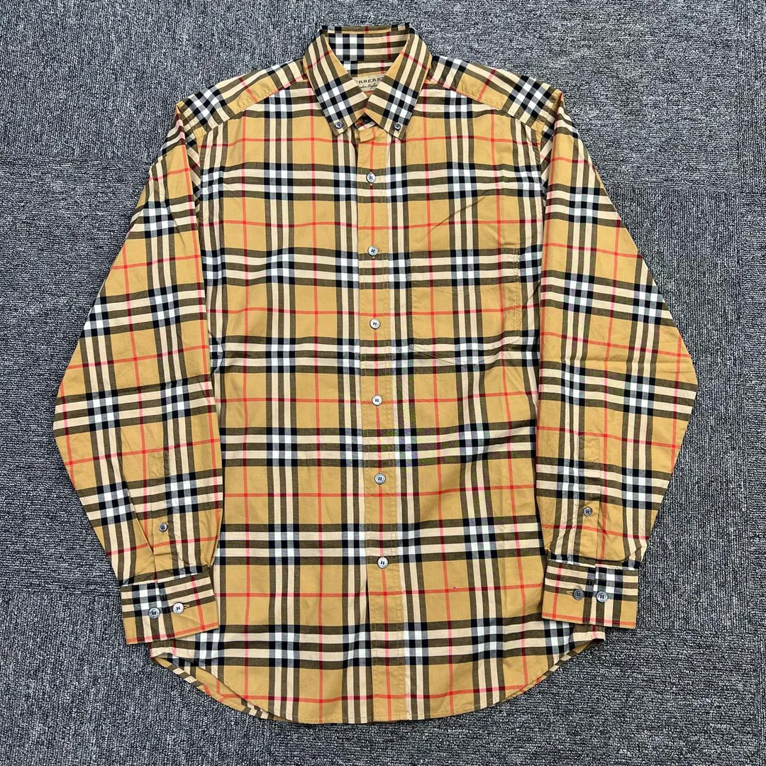 Burberry/博柏利/xs码/经典格纹长袖衬衫/99新/编码10743