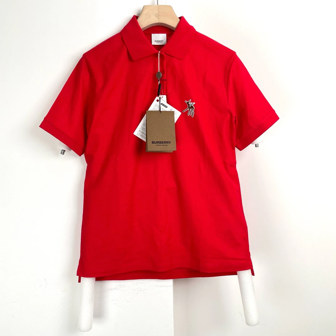 Burberry/博柏利/s码/小鹿刺绣短袖polo衫/全新带吊/编码6192