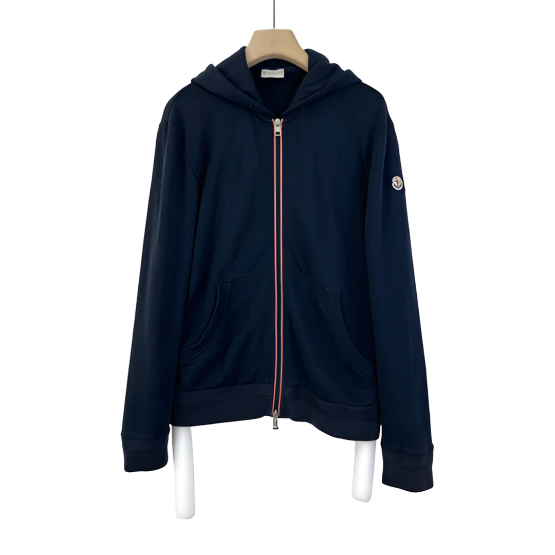 Moncler/盟可睐/XL码/男士藏蓝色连帽外套/95新/有油渍/编码06822