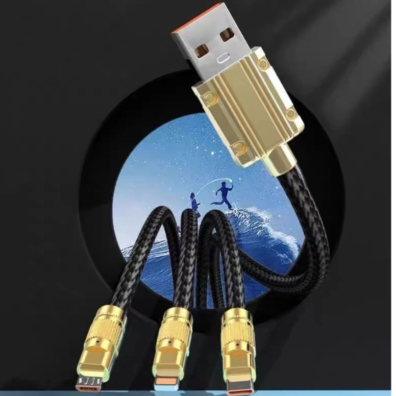 宾创S6一拖三2米超长数据线通用