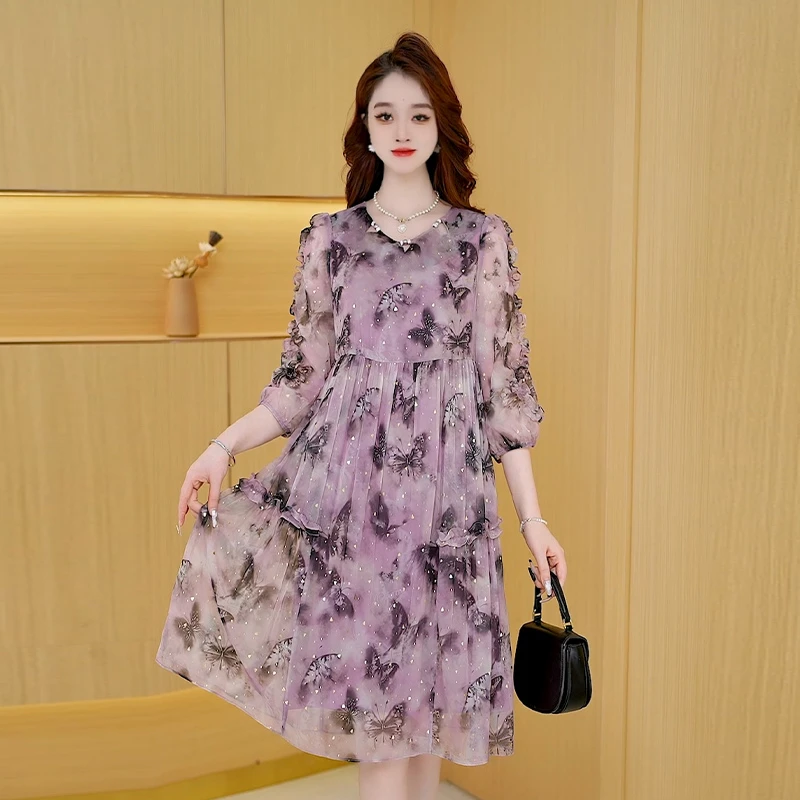 【连衣裙】秋季时尚气质小个子优雅修身休闲减龄韩版洋气女装连衣裙