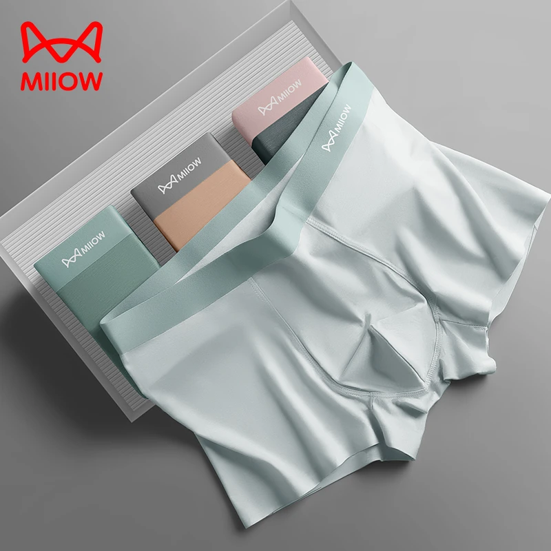 猫人男士内裤男生2024新款夏季棉四角裤青少年男款裤衩平角短裤
