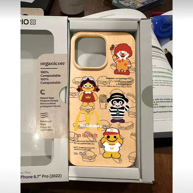 卡通麦麦iPhone15Promax手机壳14小麦壳个性11/12/13防摔14pro软x