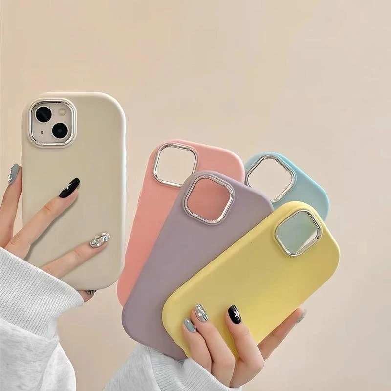 小胖墩苹果15手机壳iPhone14纯色13Promax简约12软壳xs/xr/13新款
