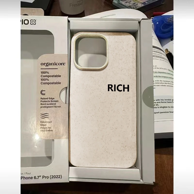 RICH苹果15Promax手机壳14小麦壳软胶简约11/12/13防摔14pro软78p