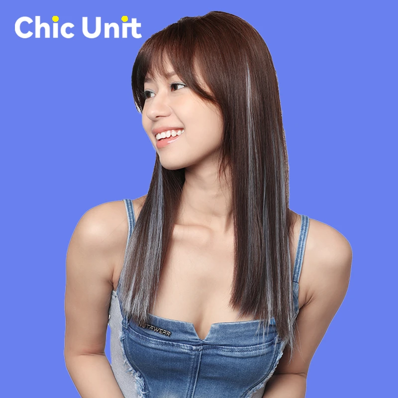 Chic Unit【可染可烫DIY】彩妆接发一片式真发亚裔挑染