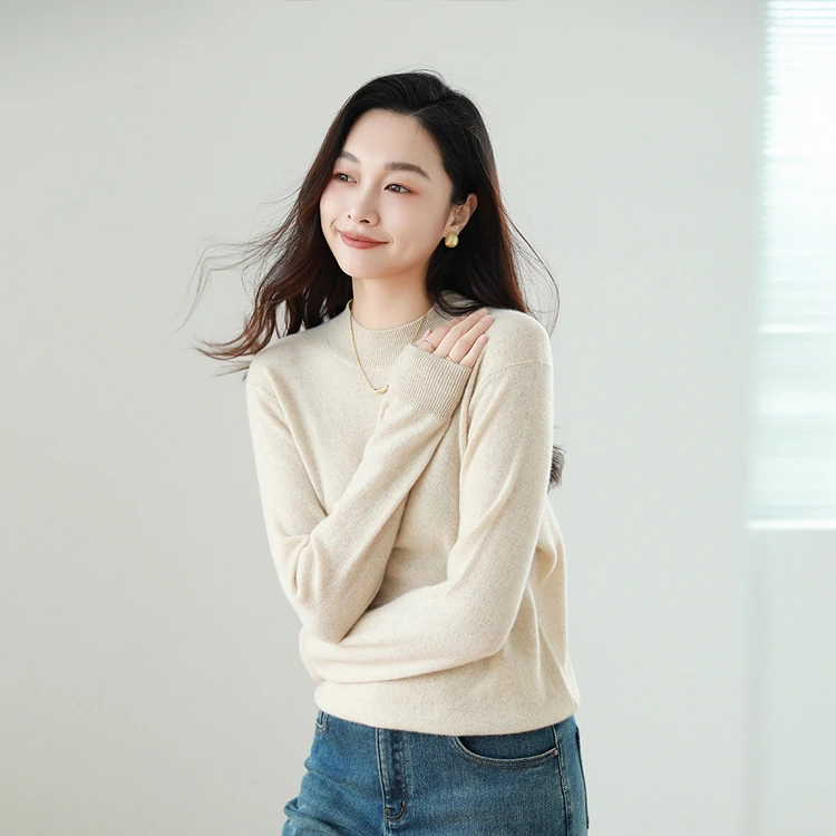 火桐hooton 定制康赛妮半高领羊绒打底衫24A001