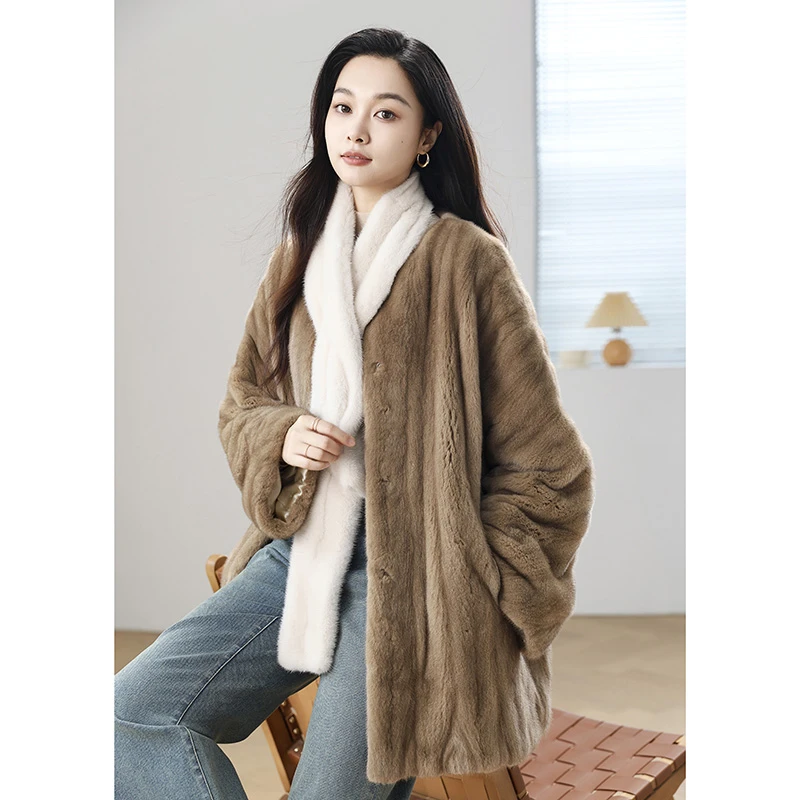 火桐hooton 哥本哈根紫金级整貂原色围巾WJ-20