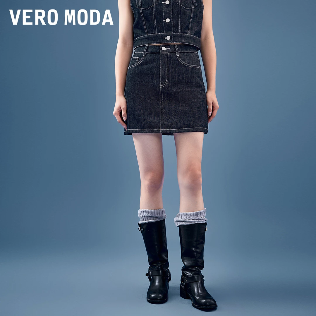 1129【金拐子专属】Vero Moda半身裙复古高腰324137002