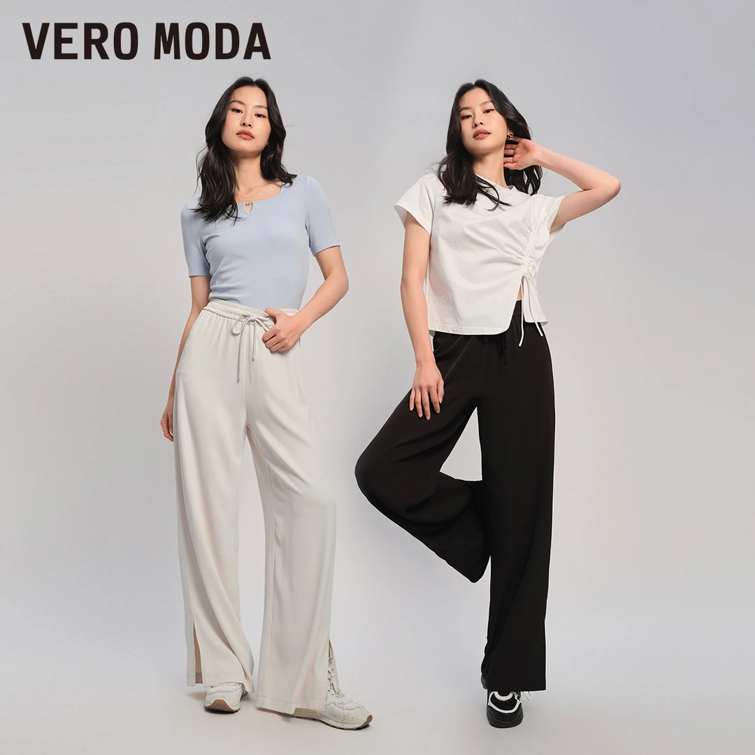 1171【金拐子专属】Vero Moda筒裤简约显瘦垂感3241PL017