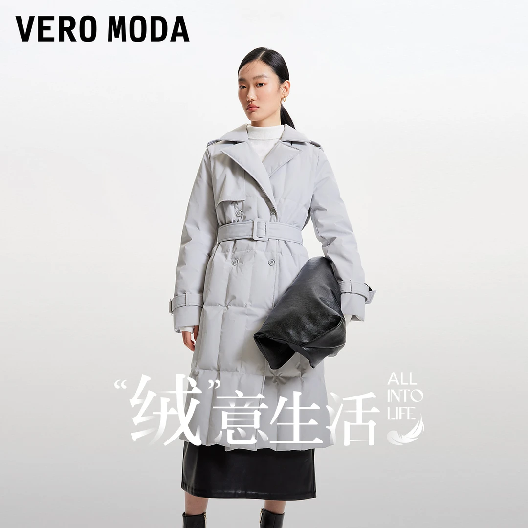 【粉丝专属】Vero Moda羽绒服翻领显瘦外套户外大衣324112001