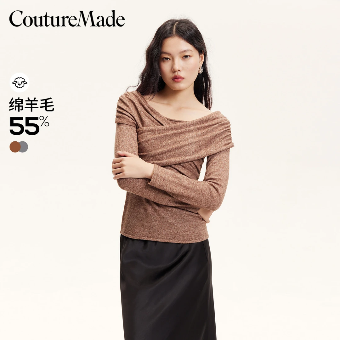 【达人专属】Couture Made雅丹风针织衫交叉带针织衫324413036