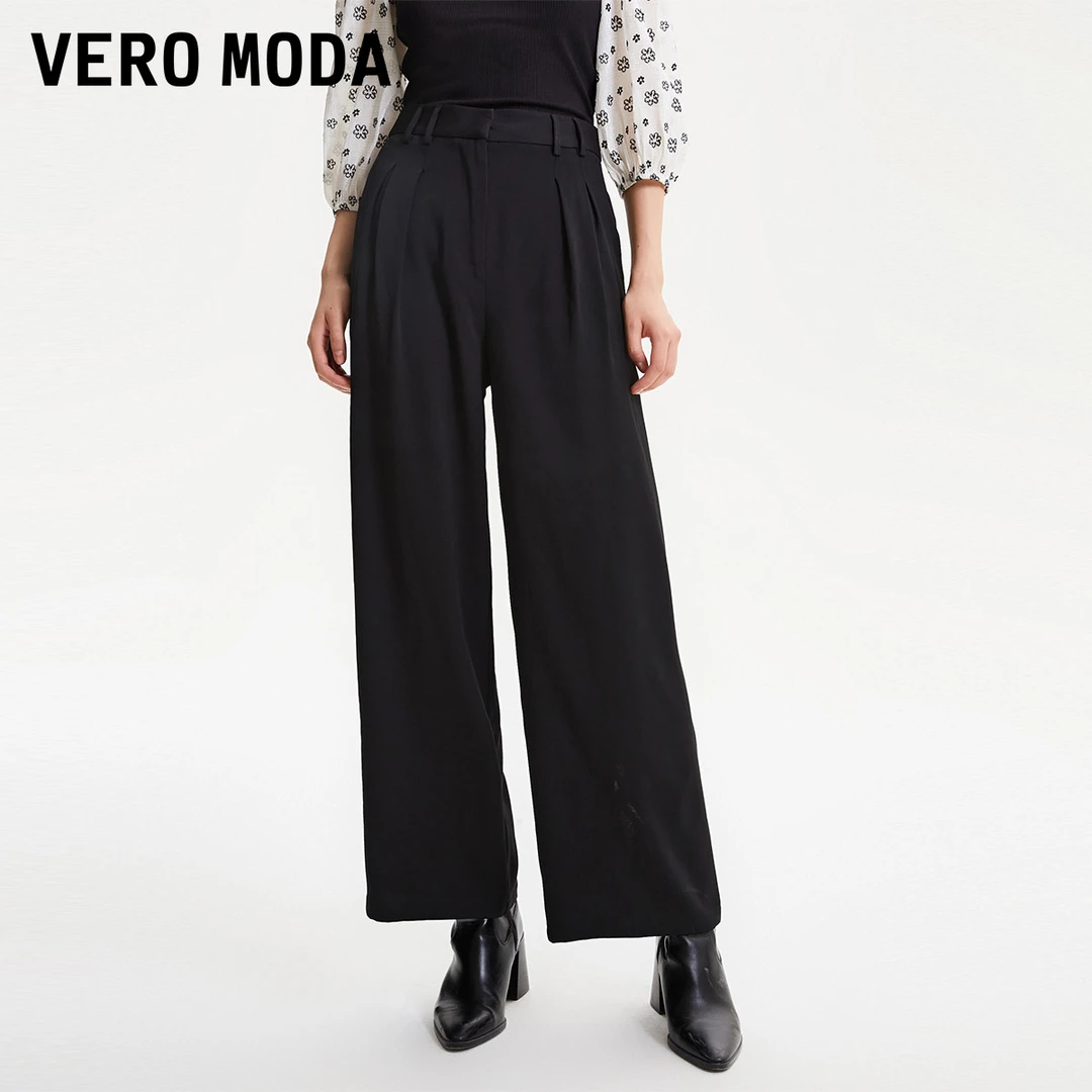 Vero Moda休闲裤女通勤直筒长裤子休闲百搭3233PL027