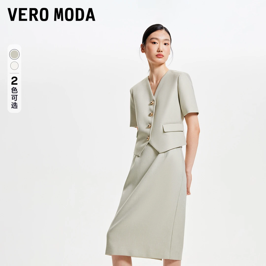 2012【达人专享】Vero Moda夹克外套复古V领薄垫肩324117001