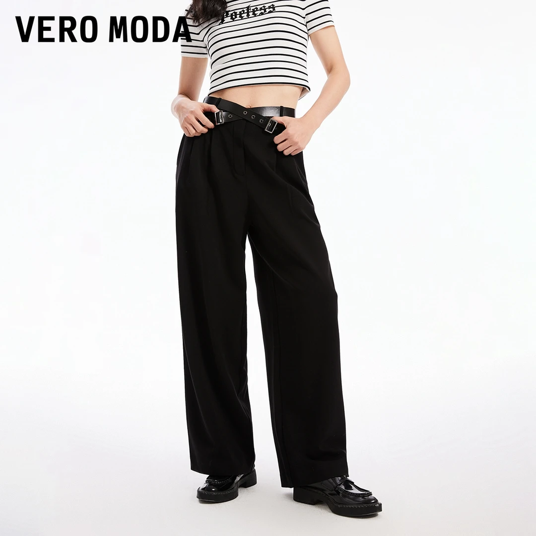 【达人专属】Vero Moda休闲裤街头直筒裤宽松显瘦高腰324126004