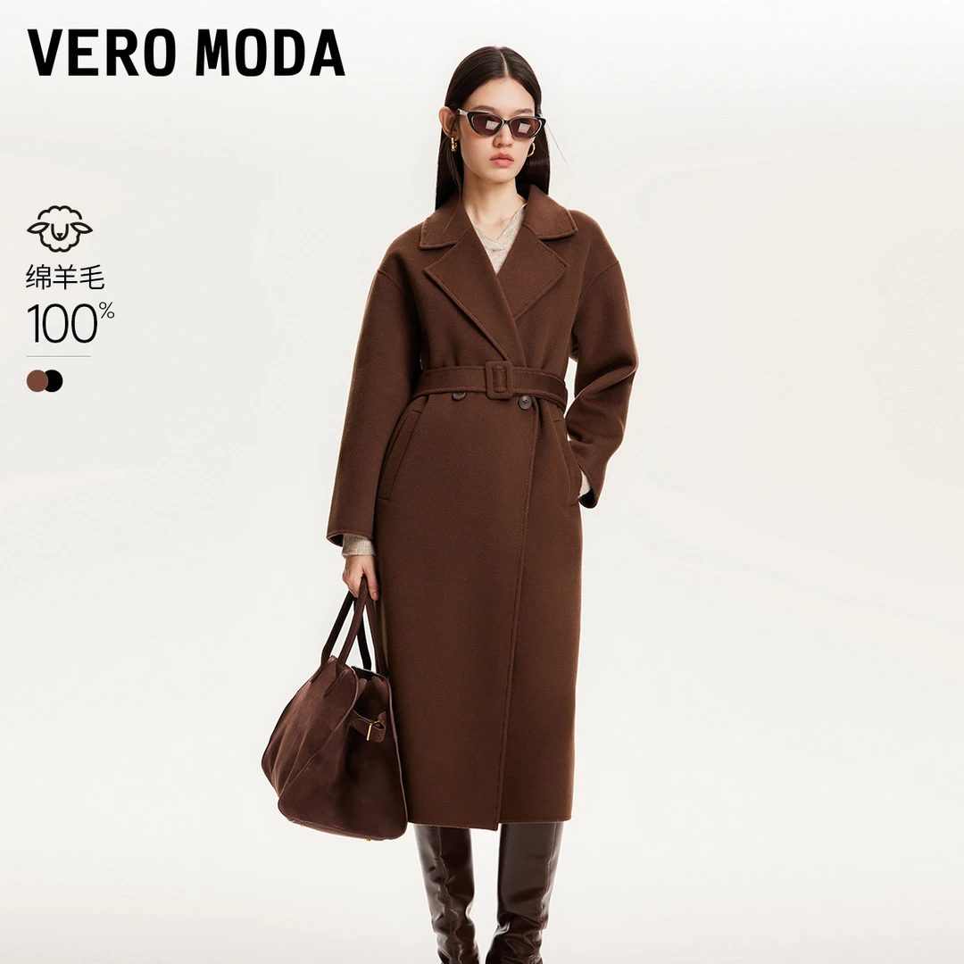 【粉丝专属】Vero Moda毛呢纯绵羊毛双排扣双面呢324327039