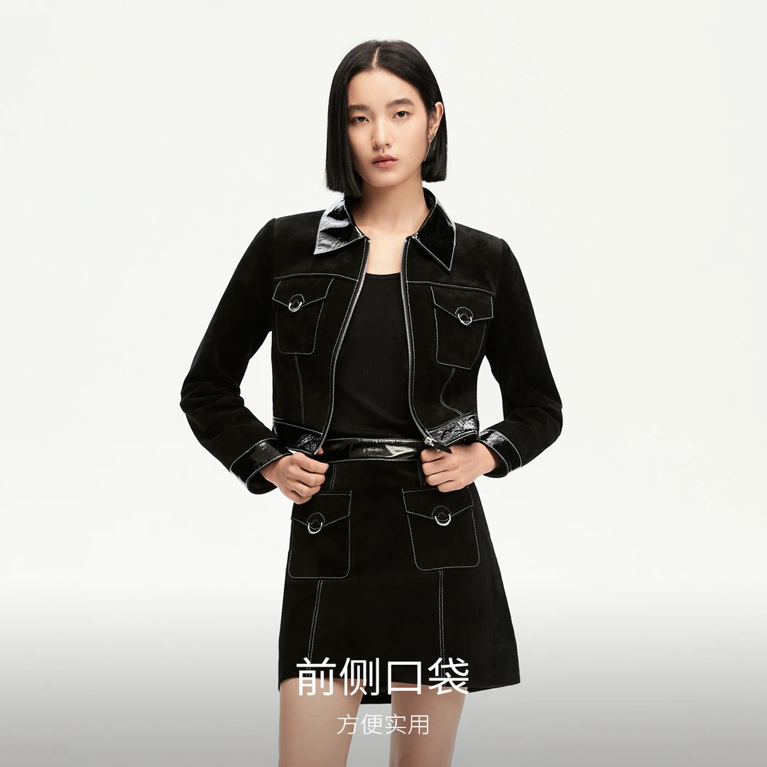 【达人专属】Vero Moda半身裙A字拼接复古摩登短裙324311010