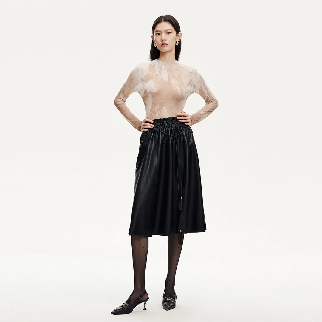 【芋总专属】Couture Made针织衫半高领晕染印花打底324313008