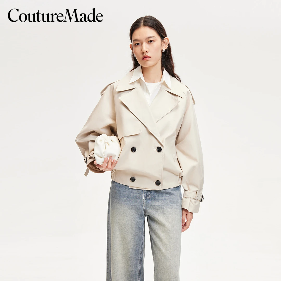 Couture Made夹克女新款短款夹克风衣机车风流光风百搭324317016