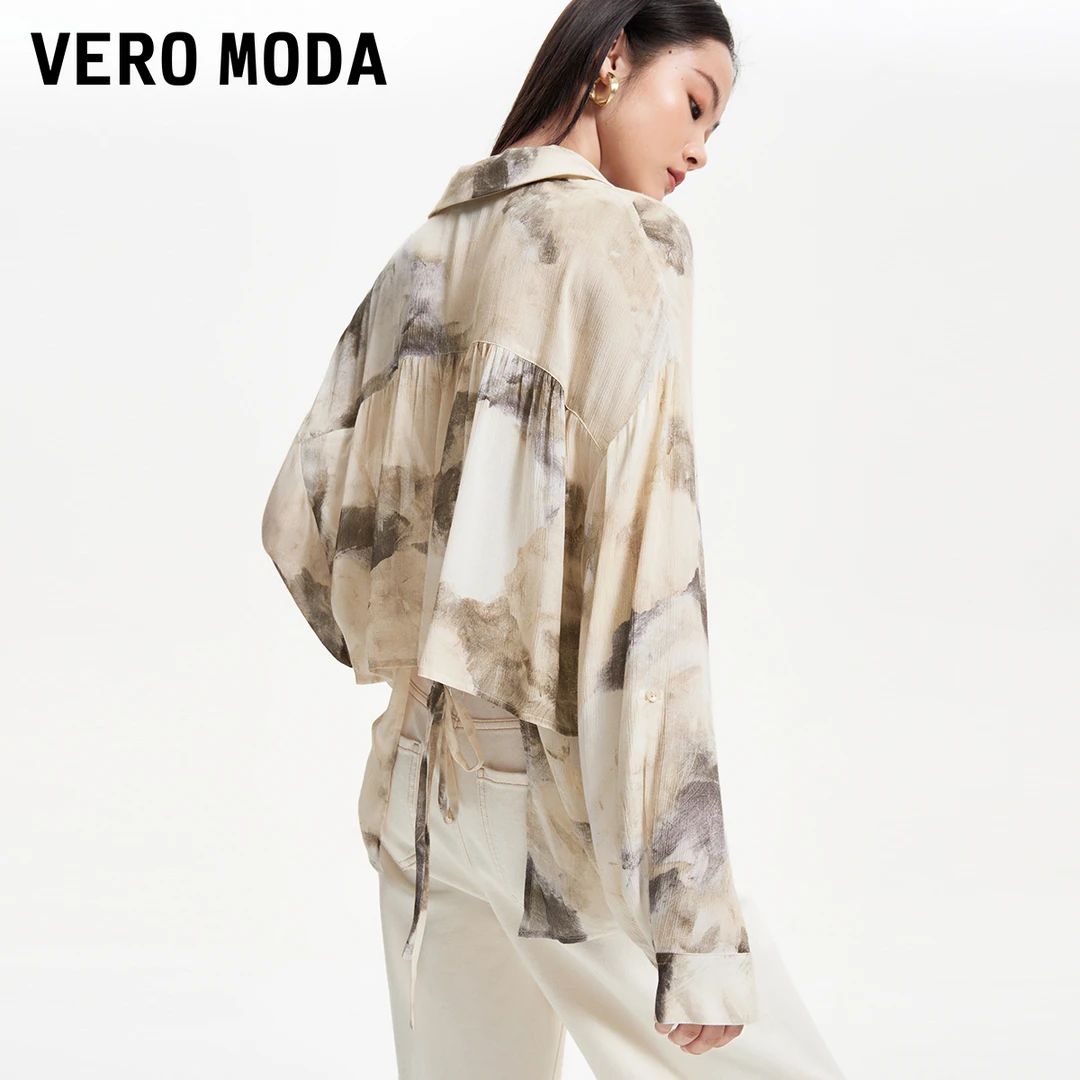 Vero Moda洋气商场同款衬衫气质宽松长袖上衣女士水324205033