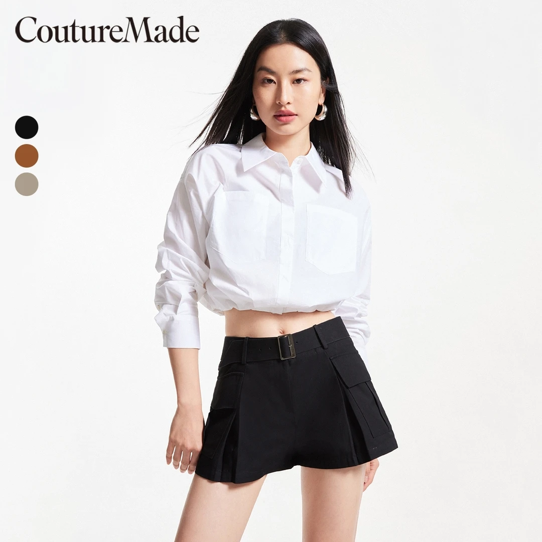 【达人专属】 Couture Made短裤时尚气质纯色显瘦324215006