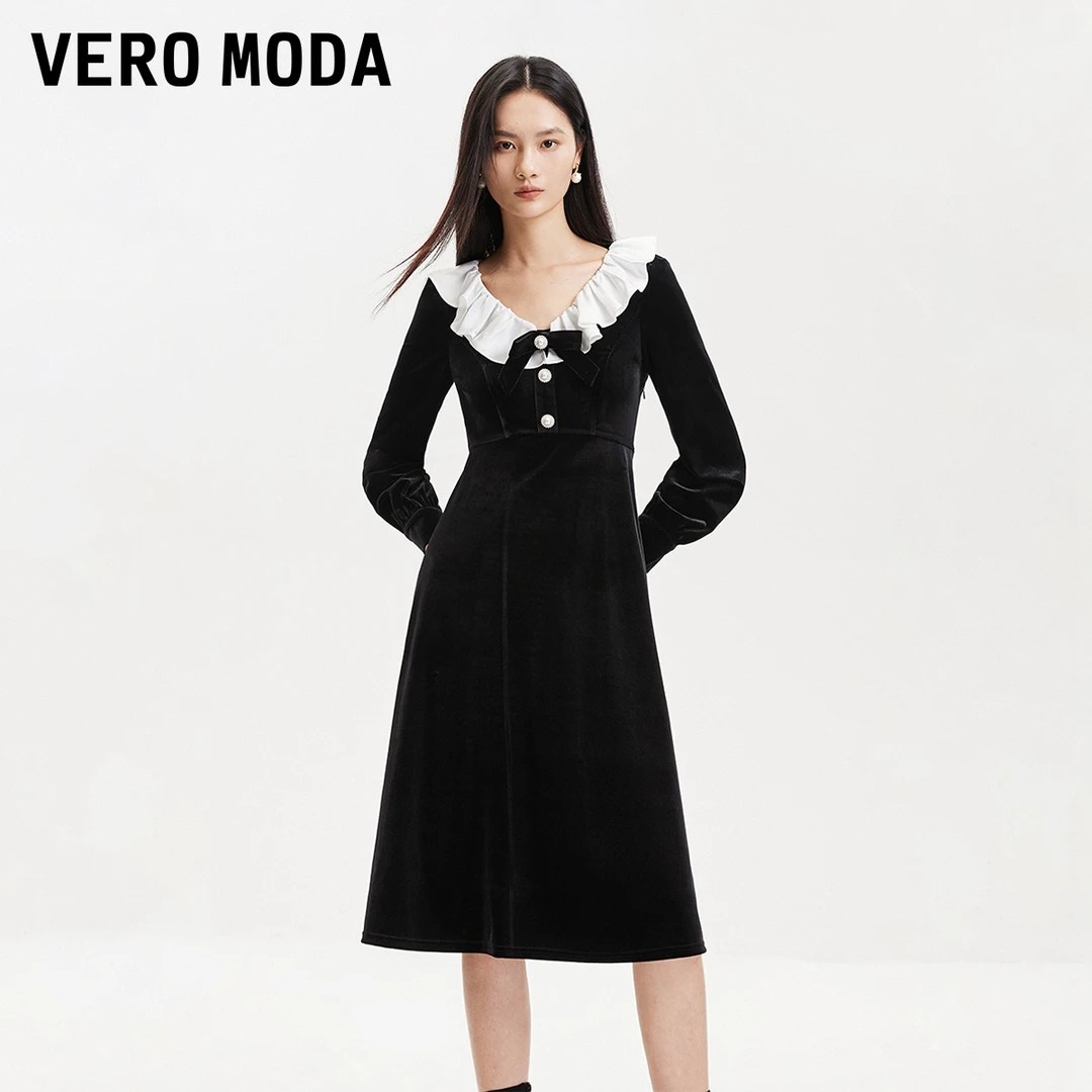 【陈大可专属】Vero Moda连衣裙仿珍珠纽扣装饰32517D006