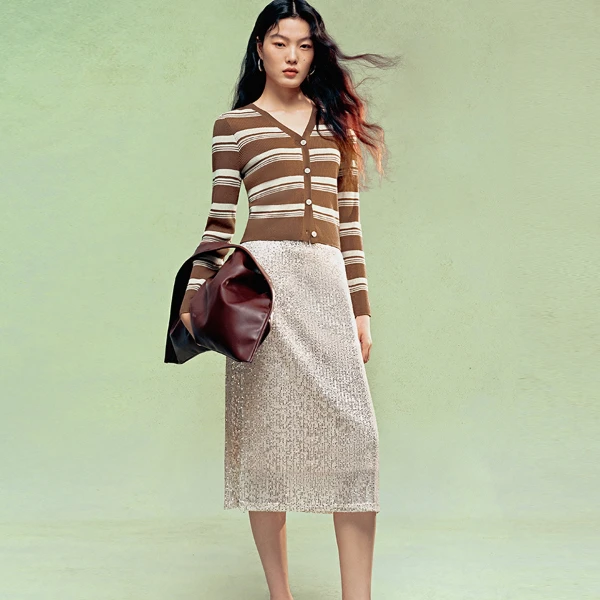 【陈大可专属】【VEROMODA】尤莱特针织衫开衫学院风324324005