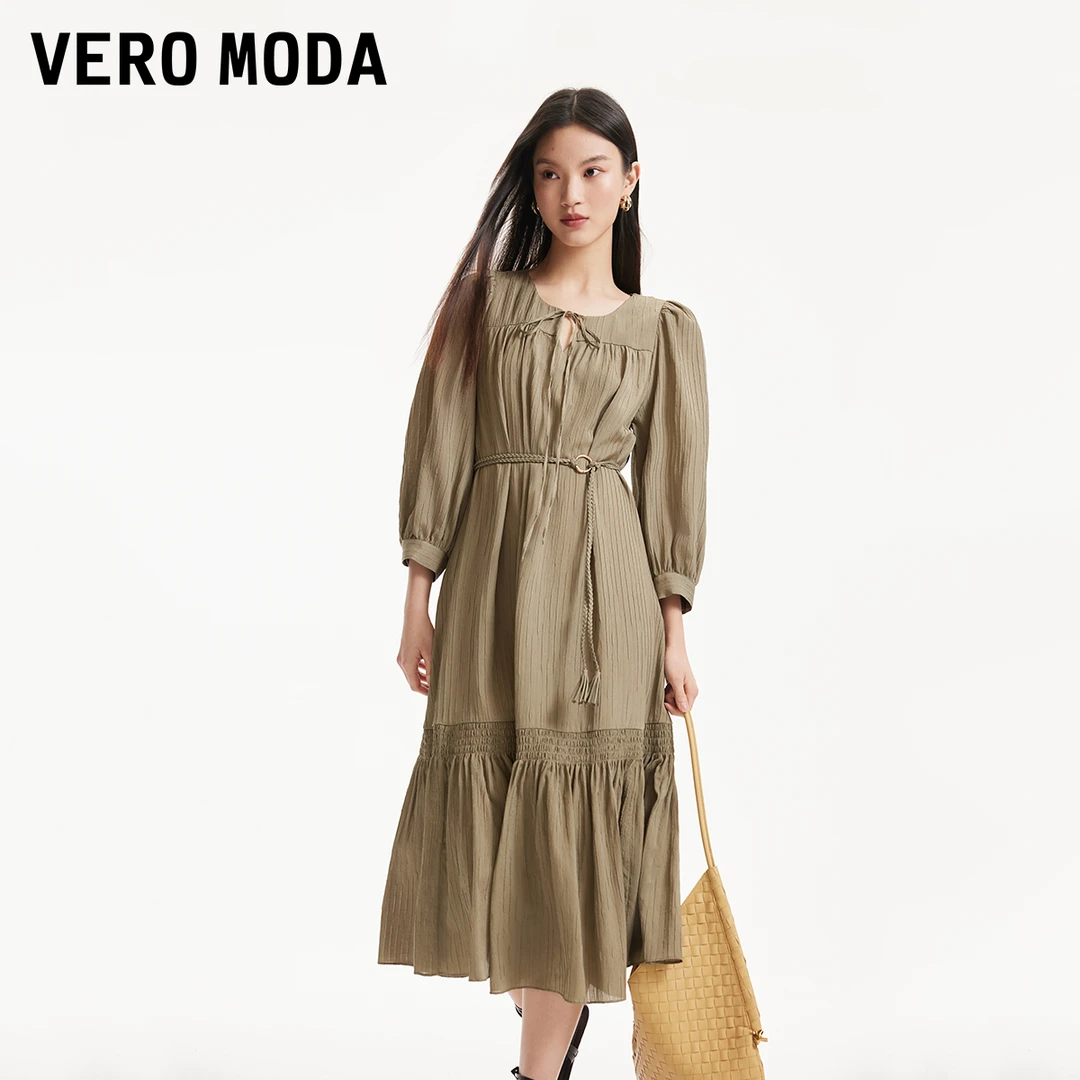 【Nanaco专属】 Vero Moda连衣裙七分袖长款肌理感度假32427C011