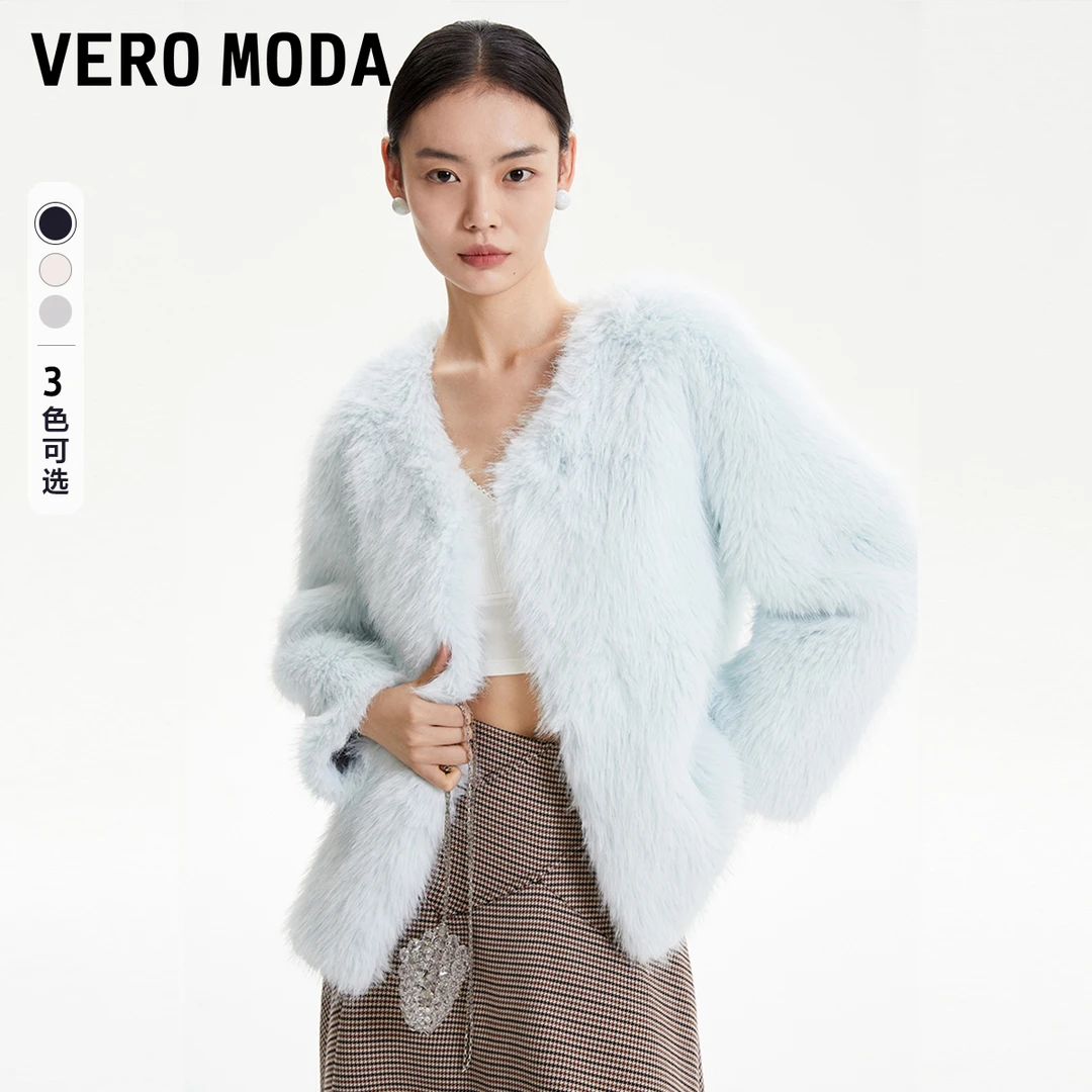 【粉丝专属】vero Moda千金轻奢风外套长毛长袖外套|323348004