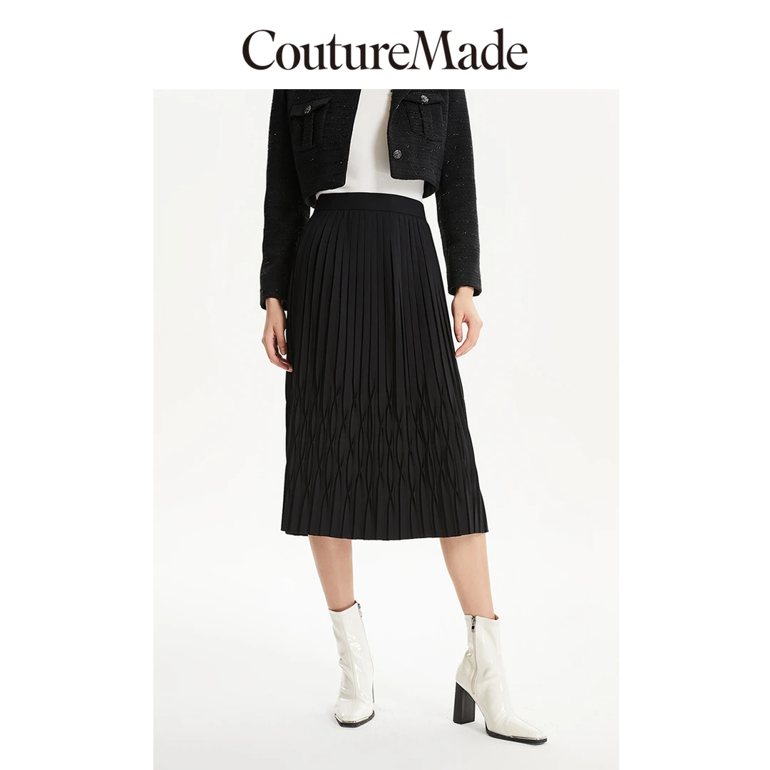 【平子专属】Couture Made雅丹风半身裙秋摆设计感百褶裙323316057