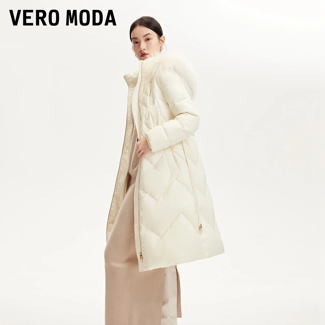 【陈大可专属】Vero Moda羽绒服90白鸭绒貉子毛领时尚324312012