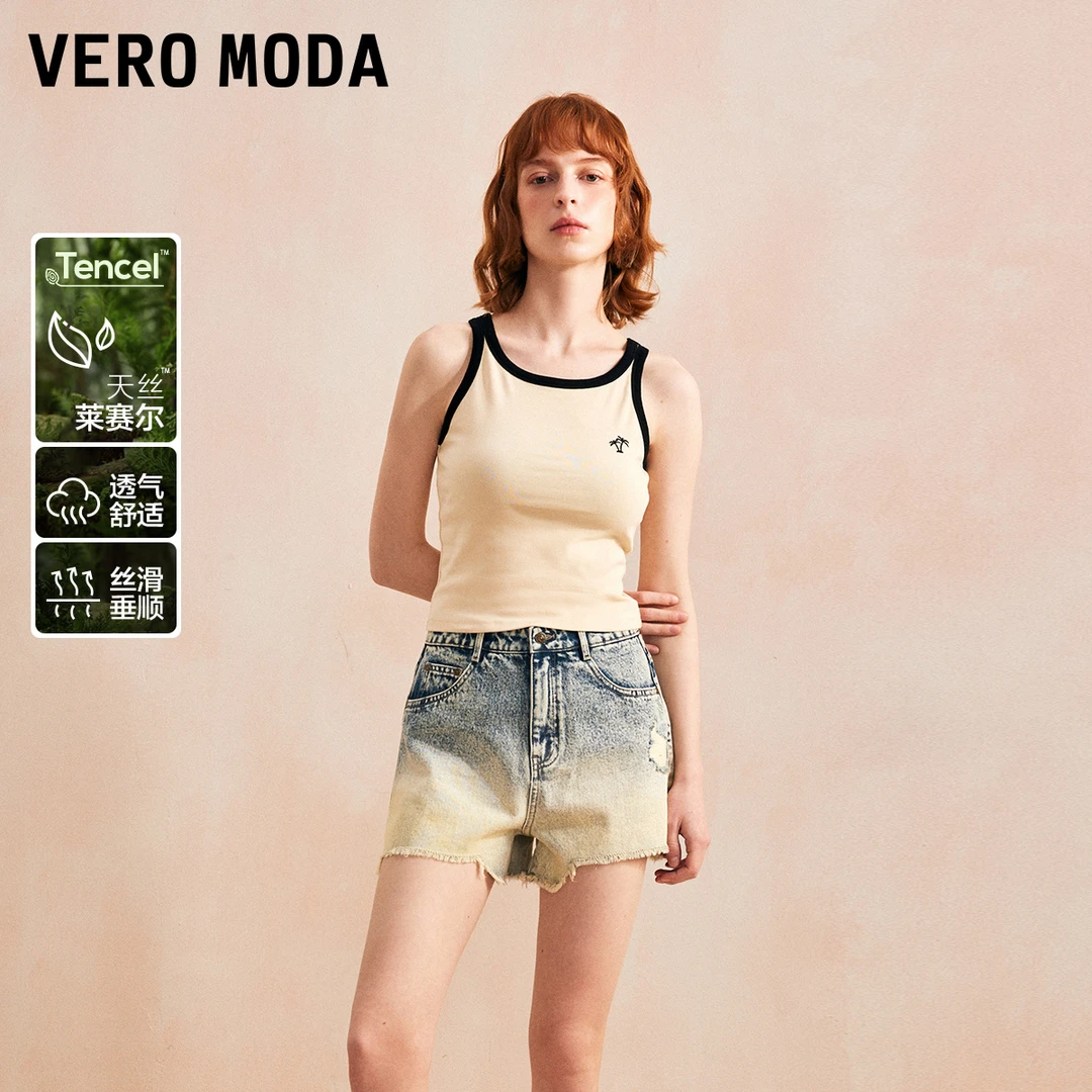 1136【金拐子专属】Vero Moda裤女春高腰显瘦水洗牛仔裤324143005