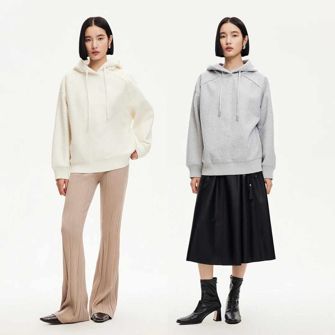 【平子专属】【VEROMODA】vero Moda卫衣纯色落肩宽松324333015