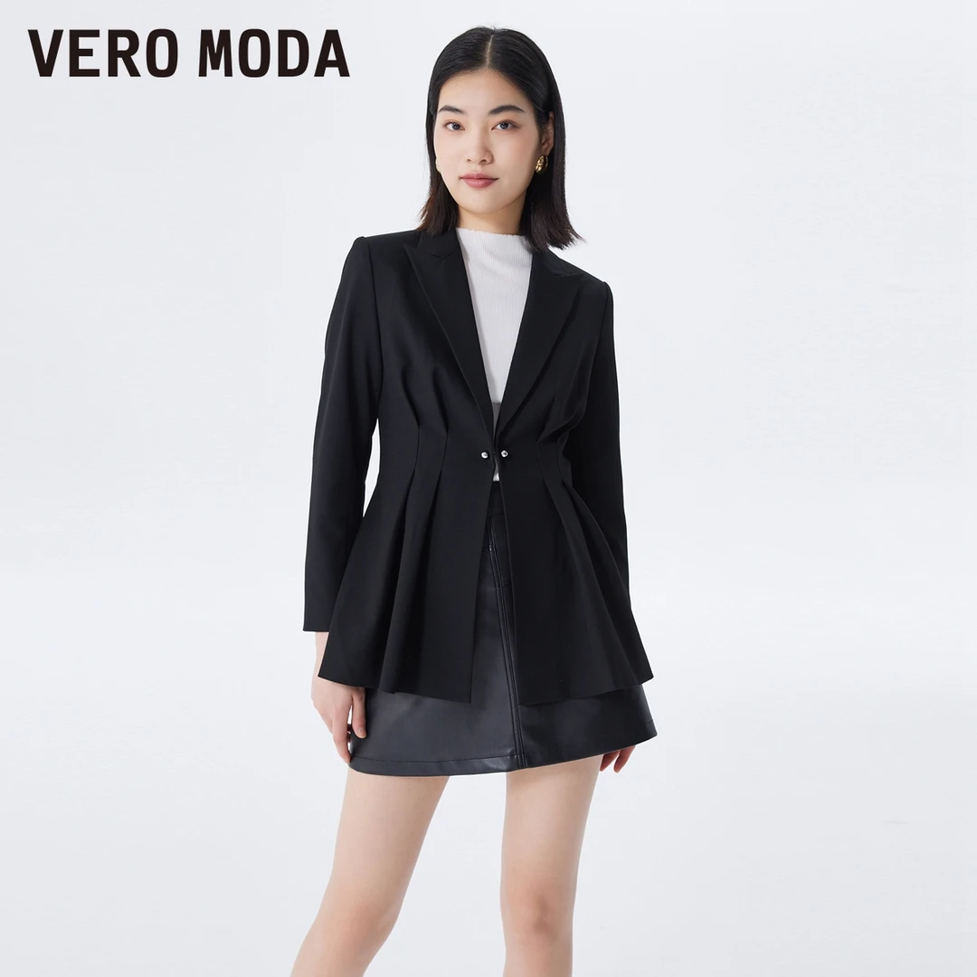 Vero Moda雅丹风2024设计感西装外套气质休闲翻领长袖323108037